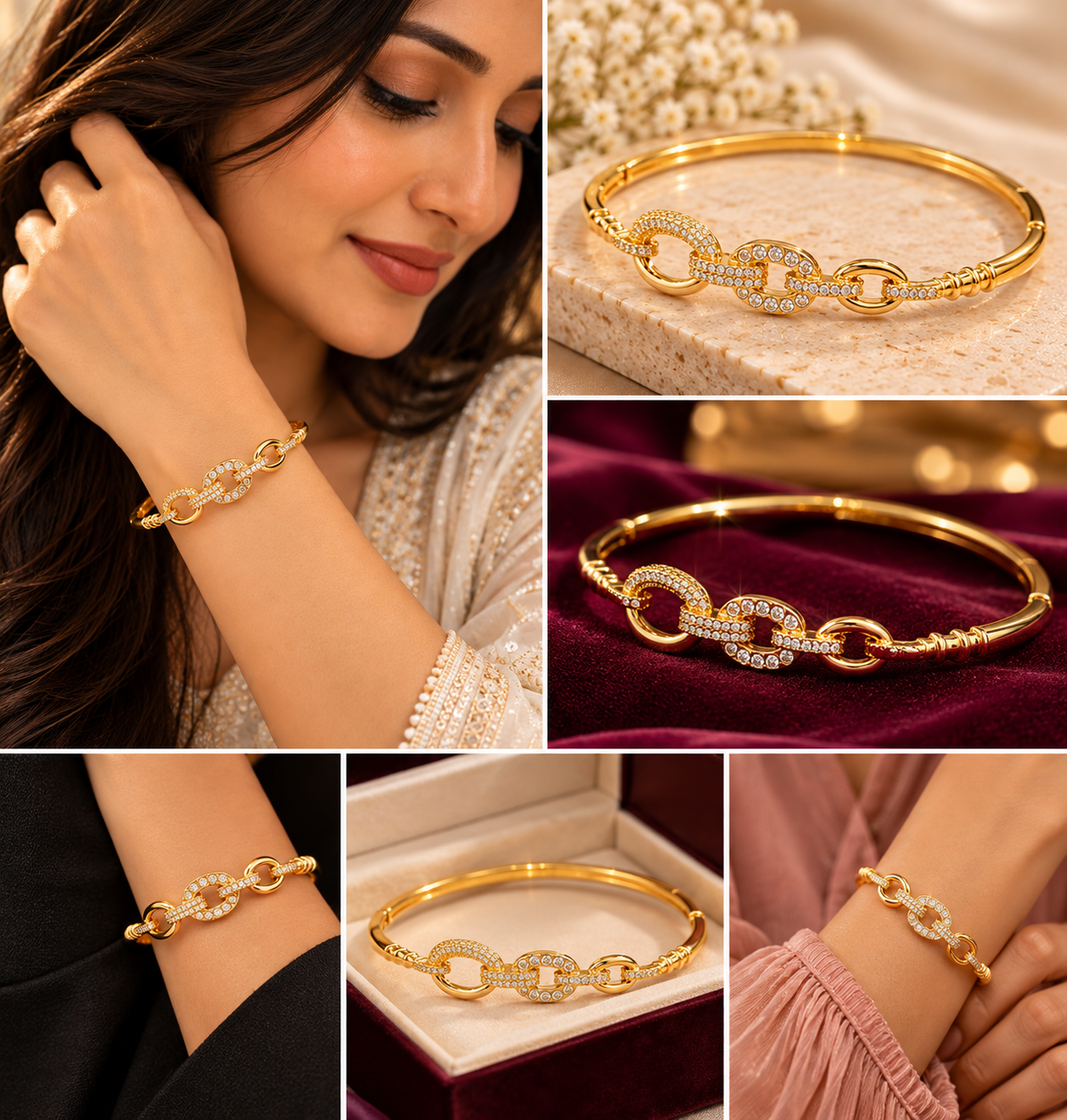 Navanya Celeste Link Bangle
