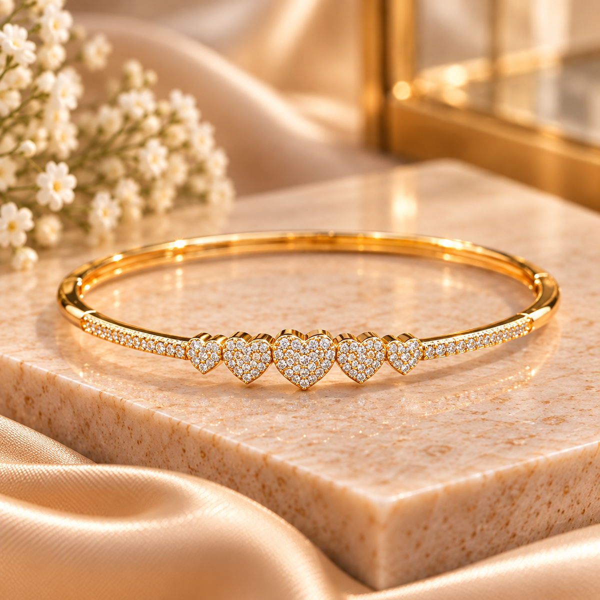 Navanya Heartline Grace Bangle