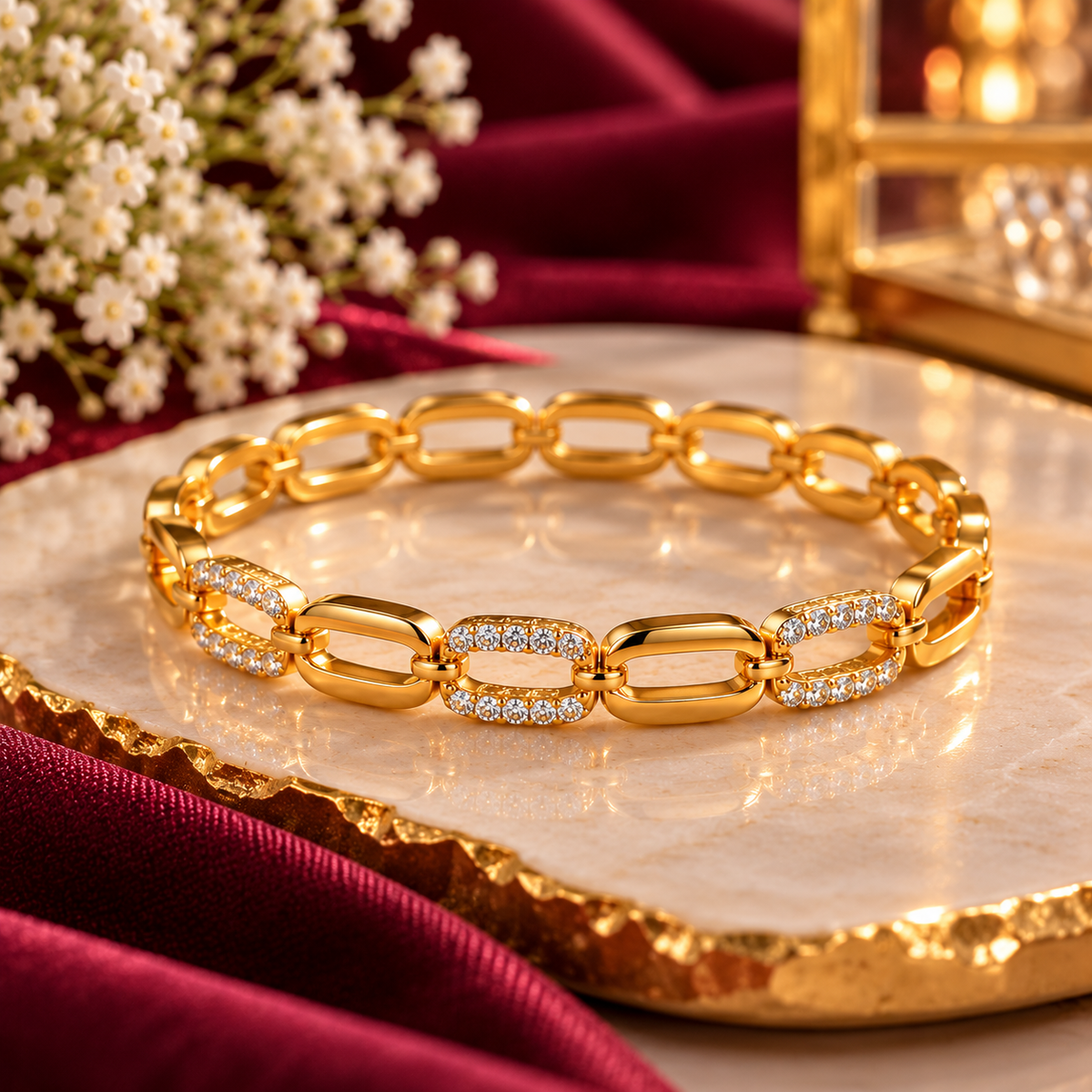 Navanya Luxe Link Bracelet