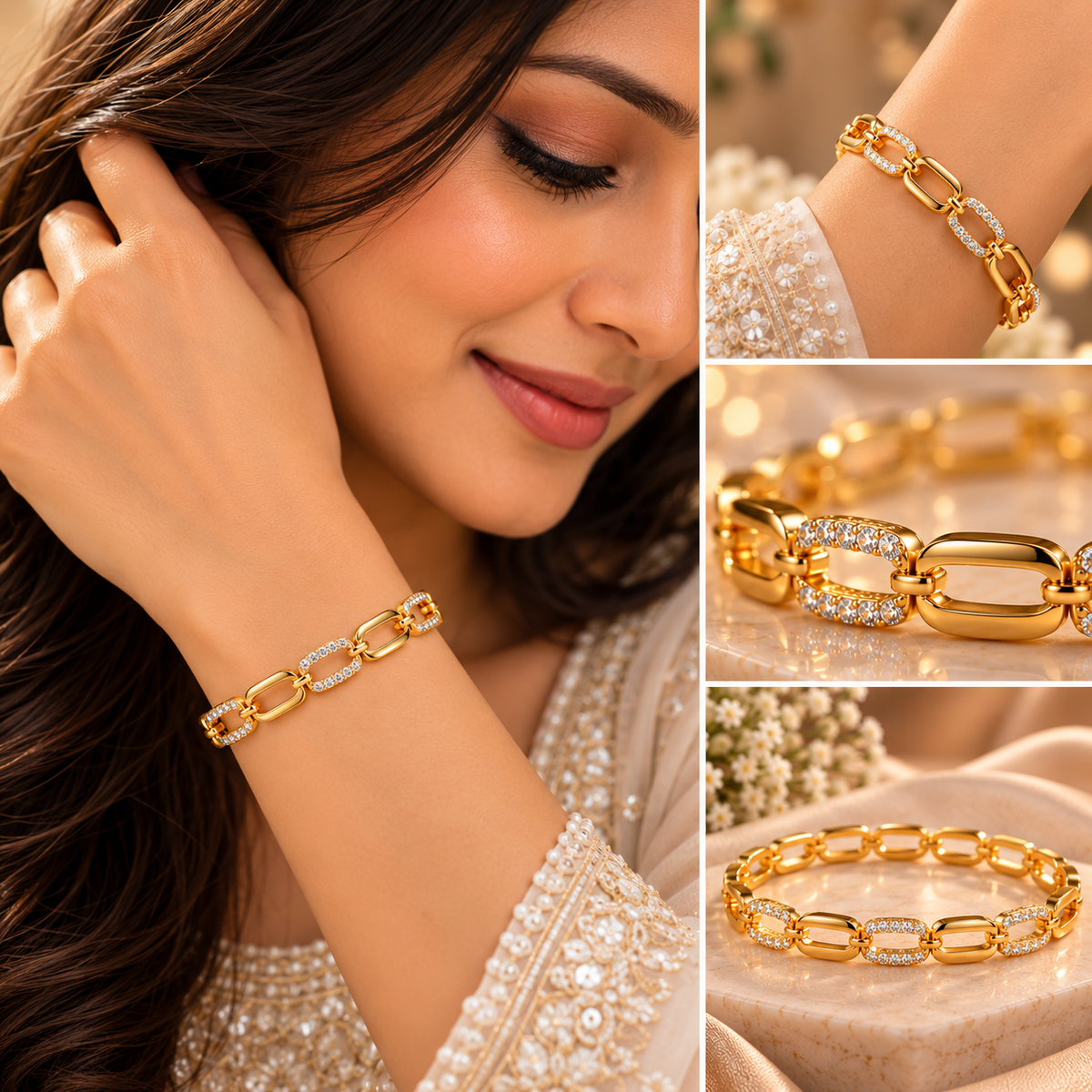 Navanya Luxe Link Bracelet