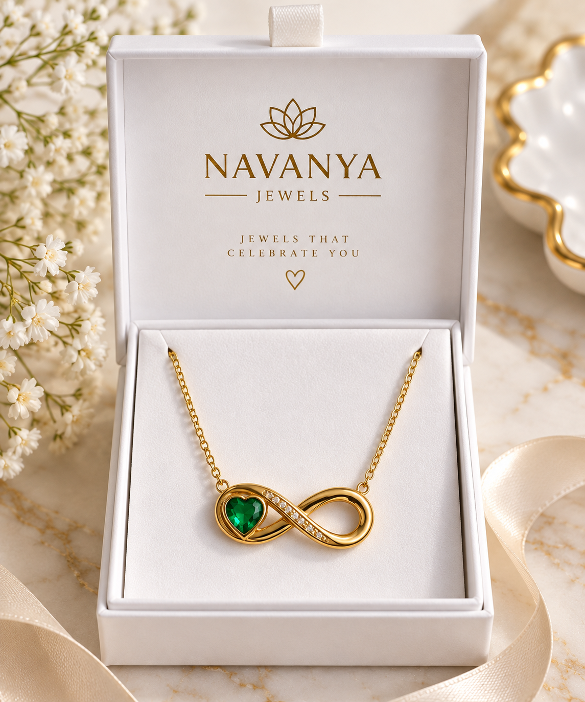 Infinity Heart Gold Necklace