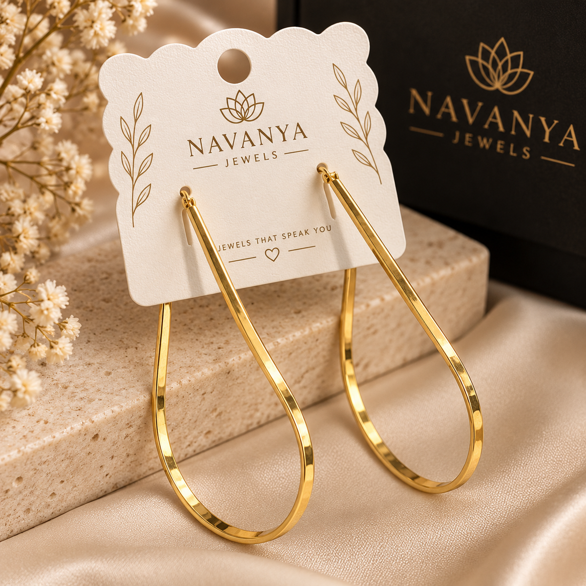 Navanya Gold Teardrop Elegance