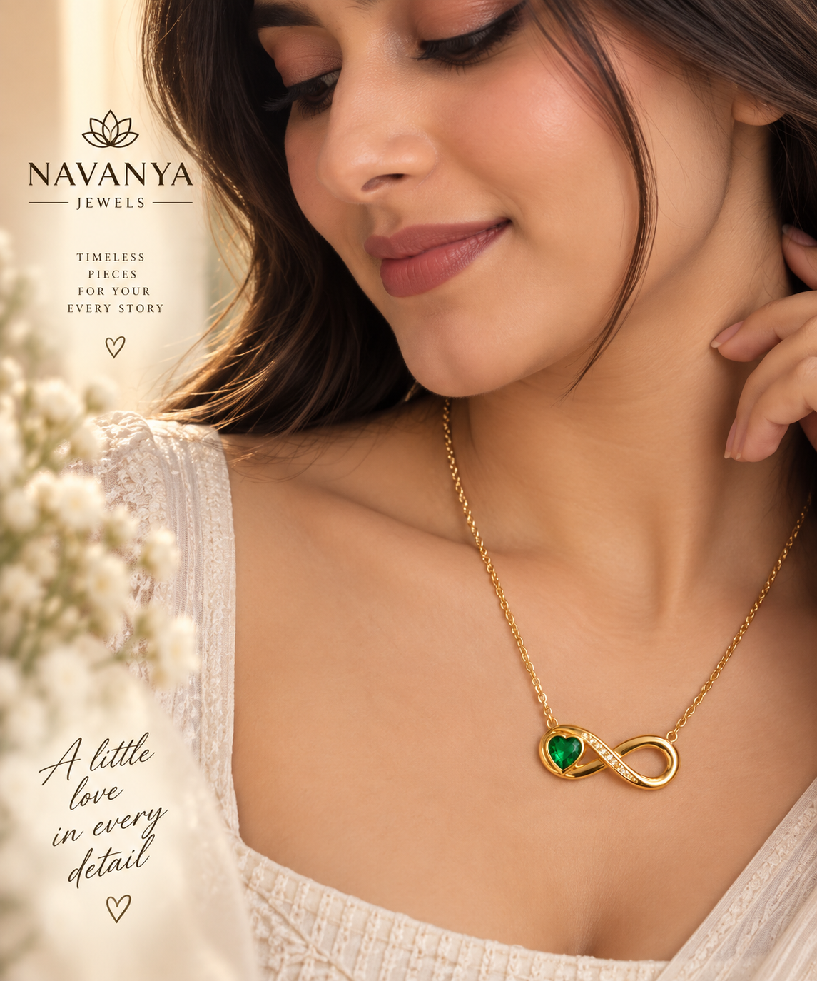 Infinity Heart Gold Necklace